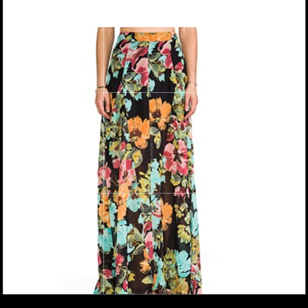 Show Me Your MuMu Floral Maxi Skirt Size Small